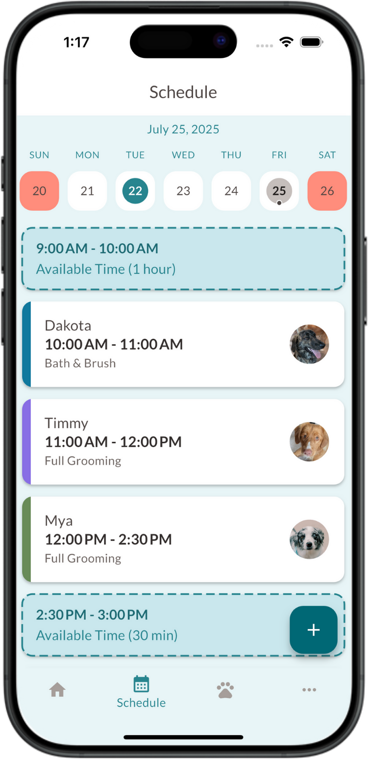 Manage Appointments Screenshot